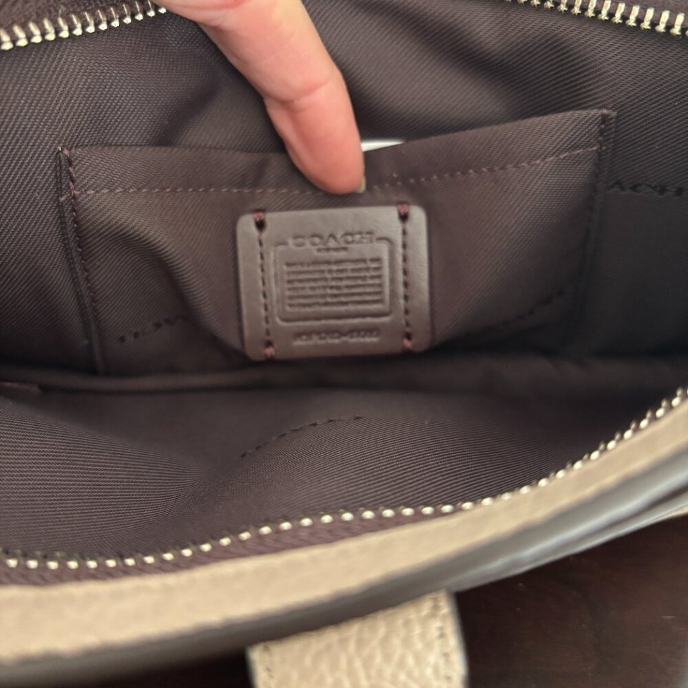 Coach Colorblock Taupe Grey (Stone) Melon Multi Pop Up Messenger Crossbody - Picture 12 of 16
